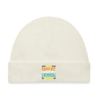 Schwimmergeschenk-Pandemie ruinierte meine Schwimmkarriere - Baby Premium Organic Mütze - Naturweiß - Vorne