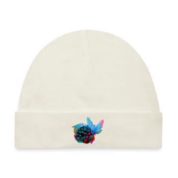 brombeere,blau,pop-art,blau,malerei,pink,graffiti - Baby Premium Organic Mütze - Naturweiß - Vorne