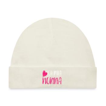ich liebe meine Oma Geschenk Amo la mia donna - Baby Premium Organic Mütze - Naturweiß - Vorne