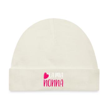 ich liebe meine Oma Geschenk Amo la mia donna - Baby Premium Organic Mütze - Naturweiß - Vorne