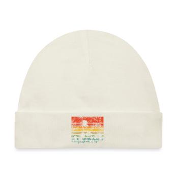 Palmen Retro Sonnenuntergang - Baby Premium Organic Mütze - Naturweiß - Vorne