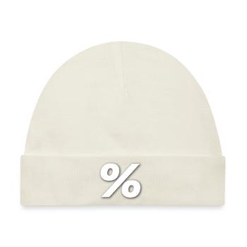 % Prozent - Baby Premium Organic Mütze - Naturweiß - Vorne