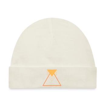 Orange Dreieck Heilige Geometrie Minimalismus - Baby Premium Organic Mütze - Naturweiß - Vorne