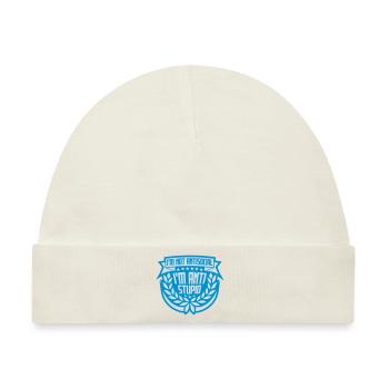 not antisocial anti stupid - Baby Premium Organic Mütze - Naturweiß - Vorne