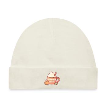 Kürbis Gewürz Latte Herbstgetränk - Baby Premium Organic Mütze - Naturweiß - Vorne