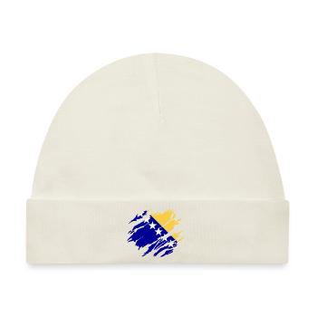 Flagge Bosnien bosnisches - Baby Premium Organic Mütze - Naturweiß - Vorne