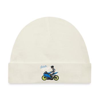 Motorcycle Lifestyle / Motorrad / Motorräder biker - Baby Premium Organic Mütze - Naturweiß - Vorne