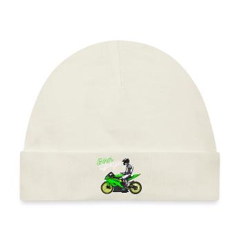 Motorcycle Lifestyle / Motorrad / Motorräder biker - Baby Premium Organic Mütze - Naturweiß - Vorne