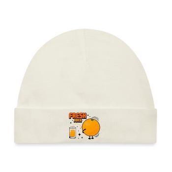 Streich und orange - Baby Premium Organic Mütze - Naturweiß - Vorne