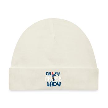Mädchen Stuff Verrückter Lippenstift Lady Frau Geschenk - Baby Premium Organic Mütze - Naturweiß - Vorne