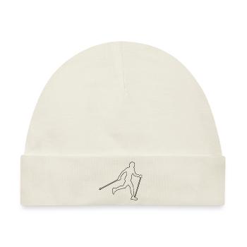 Walker Walken Nordic Walker Damen Herren Walking - Baby Premium Organic Mütze - Naturweiß - Vorne