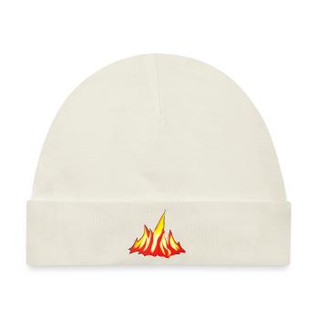 Lagerfeuer Camping Natur Falmmen Feuer Flamme 3 - Baby Premium Organic Mütze - Naturweiß - Vorne