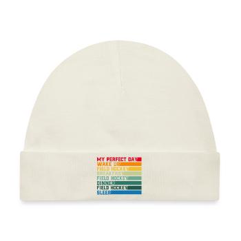 Feldhockey Spieler Mannschaftssport Hallen Feldhoc - Baby Premium Organic Mütze - Naturweiß - Vorne