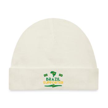 Brasilien-Unterstützer. Fan von Brasilien. Brazilien. Samba - Baby Premium Organic Mütze - Naturweiß - Vorne