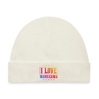 I Love Warschau - Baby Premium Organic Mütze - Naturweiß - Vorne