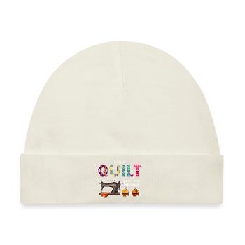 Quilten Quilten Quilting Maschine Geschenk - Baby Premium Organic Mütze - Naturweiß - Vorne