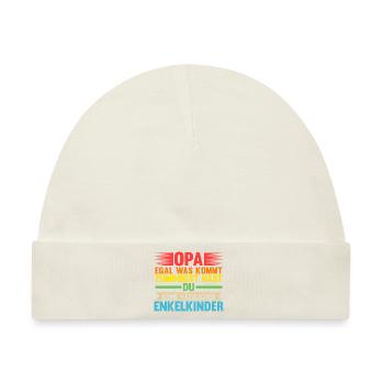 Großvater Enkelkinder Opa - Baby Premium Organic Mütze - Naturweiß - Vorne