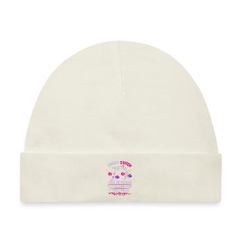 Kreuzstich prrof Ich habe Geduld zu stechen - Baby Premium Organic Mütze - Naturweiß - Vorne