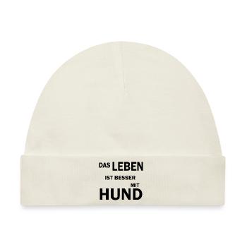 Hund Dog - Baby Premium Organic Mütze - Naturweiß - Vorne