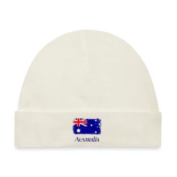 Australien, Flagge, Flag from Australia - Baby Premium Organic Mütze - Naturweiß - Vorne