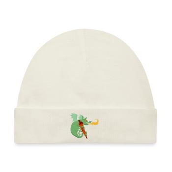 Drache mit Schultüte - Baby Premium Organic Mütze - Naturweiß - Vorne