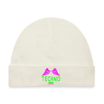 Engelsflügel der Techno-Musik - Baby Premium Organic Mütze - Naturweiß - Vorne