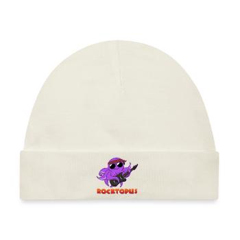 Roctopus Rockmusik-Fanatiker - Baby Premium Organic Mütze - Naturweiß - Vorne