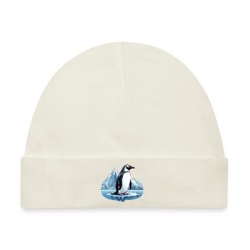 Pinguine, die Bewohner der Antarktis - Baby Premium Organic Mütze - Naturweiß - Vorne