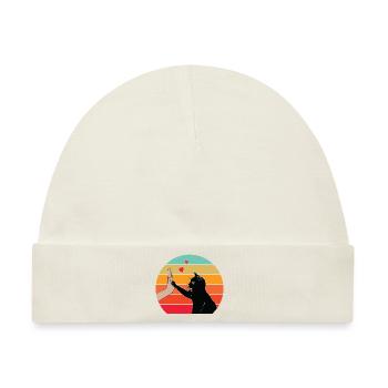 Katze High Five - Baby Premium Organic Mütze - Naturweiß - Vorne