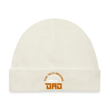 Tow-Tally Awesome Dad Trucking Tow Truck Driver - Baby Premium Organic Mütze - Naturweiß - Vorne