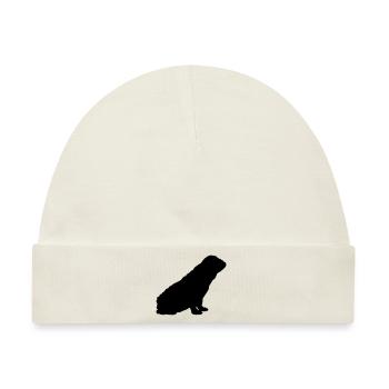 french bulldog schattenriss 1 - Baby Premium Organic Mütze - Naturweiß - Vorne