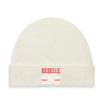 Geselle Handwerk Gesellen Geschenk - Baby Premium Organic Mütze - Naturweiß - Vorne
