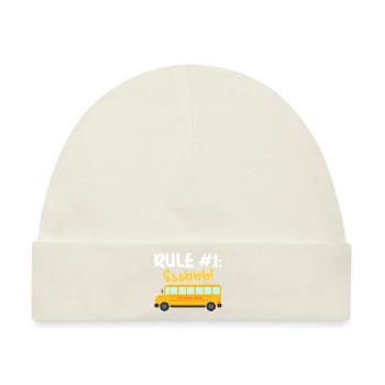 Rule 1 ssshhh school bus monitor - Baby Premium Organic Mütze - Naturweiß - Vorne