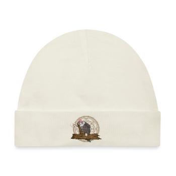 Aasfresser Totenkopf Raubvogel Geschenk Geier - Baby Premium Organic Mütze - Naturweiß - Vorne