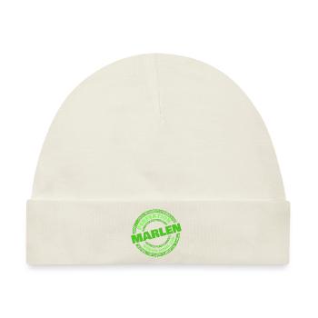 Geschenk für Marlen - Baby Premium Organic Mütze - Naturweiß - Vorne