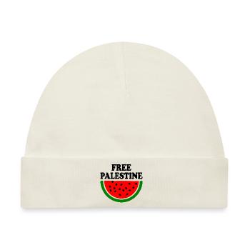 Free palestine Wassermelone melone - Baby Premium Organic Mütze - Naturweiß - Vorne