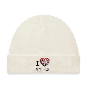 Ich liebe meinen Job - Baby Premium Organic Mütze - Naturweiß - Vorne