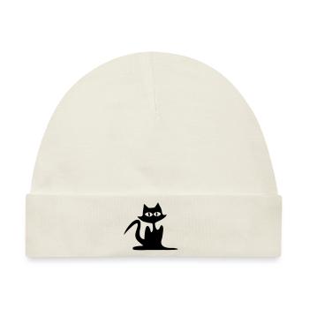 Komödie Katze #6 - Baby Premium Organic Mütze - Naturweiß - Vorne