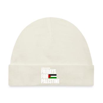 Free palestine fridays for palestine - Baby Premium Organic Mütze - Naturweiß - Vorne