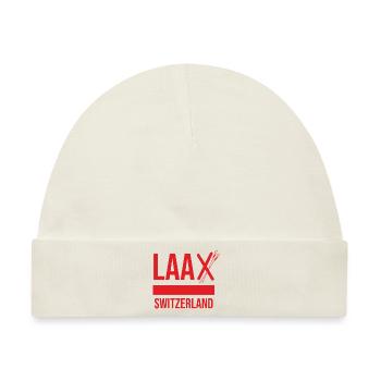 Laax Graubünden Souvenir - Baby Premium Organic Mütze - Naturweiß - Vorne