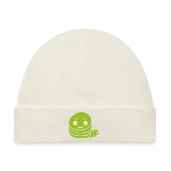 Raupen Insektenliebe Kleine Raupe - Baby Premium Organic Mütze - Naturweiß - Vorne