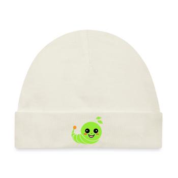 Raupen Insektenliebe Kleine Raupe - Baby Premium Organic Mütze - Naturweiß - Vorne