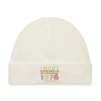 Jahrgang 1976 Retro 1976 Geburtstagsgeschenk - Baby Premium Organic Mütze - Naturweiß - Vorne