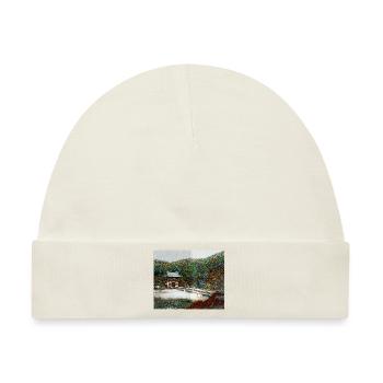 Tempel im Wald - Baby Premium Organic Mütze - Naturweiß - Vorne