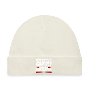 Jugendweihe Jugend Konfirmation Geschenk - Baby Premium Organic Mütze - Naturweiß - Vorne