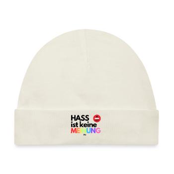 HASS ist keine MEI Facebook Post - Baby Premium Organic Mütze - Naturweiß - Vorne