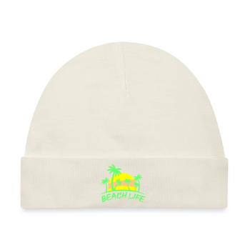 beach life - Baby Premium Organic Mütze - Naturweiß - Vorne