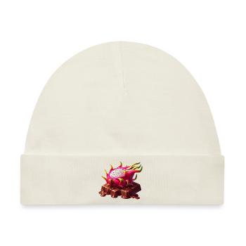 Schokolade Drachenfrucht Fusion Schmelzendes Desig - Baby Premium Organic Mütze - Naturweiß - Vorne