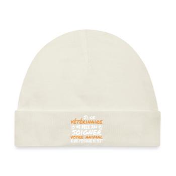 Tierarzt Geschenk Humor - Baby Premium Organic Mütze - Naturweiß - Vorne