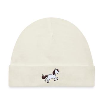 Pony Pferd Pferde Ross Gaul Kinder Mädchen Ponyhof - Baby Premium Organic Mütze - Naturweiß - Vorne